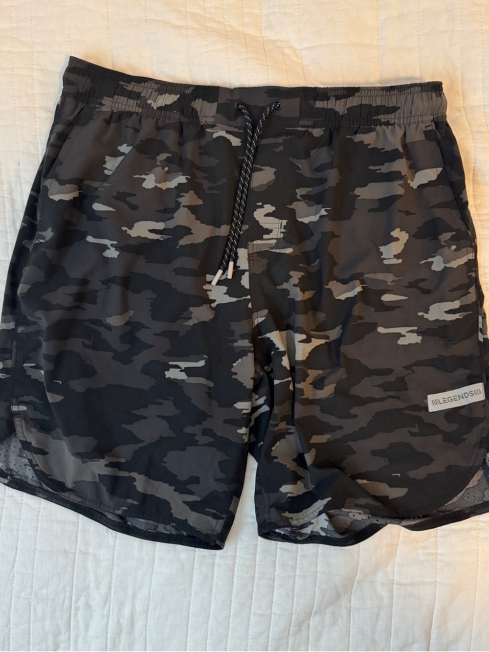 Men's Camo Legends Athletic Shorts - Black/Grey